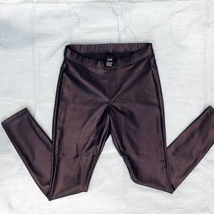 Hue Leatherette Black Leggings